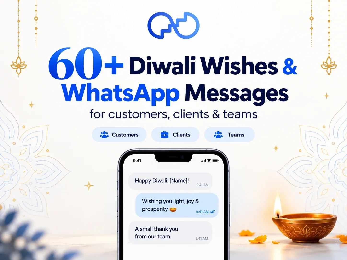 60+ Diwali Wishes and WhatsApp Messages for Customers, Clients and Teams | Steps AI